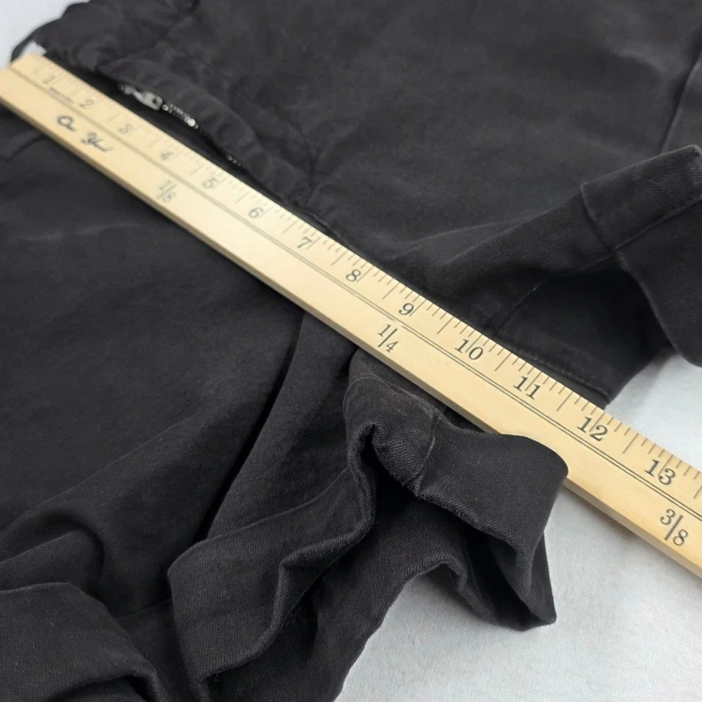 Dear John North Hampton Black High Rise Cuffed Shorts Size 31 Chino Stretch